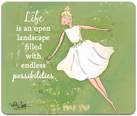 "Life Is An Open" Mouse Pad by Heather Stillufsen