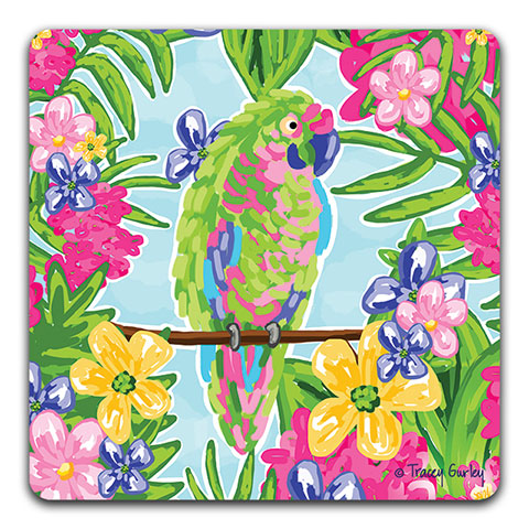 "Parrot" Drink Coaster by Tracey Gurley