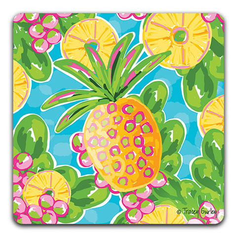 "Pineapple" Drink Coaster by Tracey Gurley