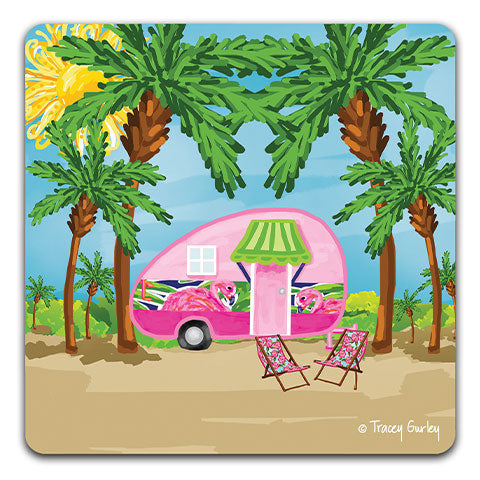 "Camper" Drink Coaster by Tracey Gurley