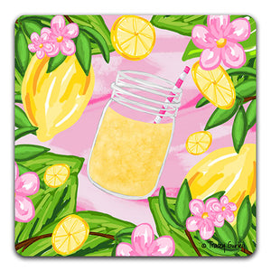 TG132 Lemons Drink Coaster by Tracey Gurley and CJ Bella Co