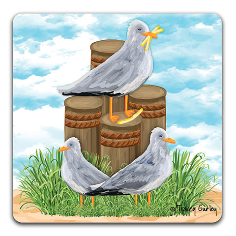 "Seagull" Drink Coaster by Tracey Gurley