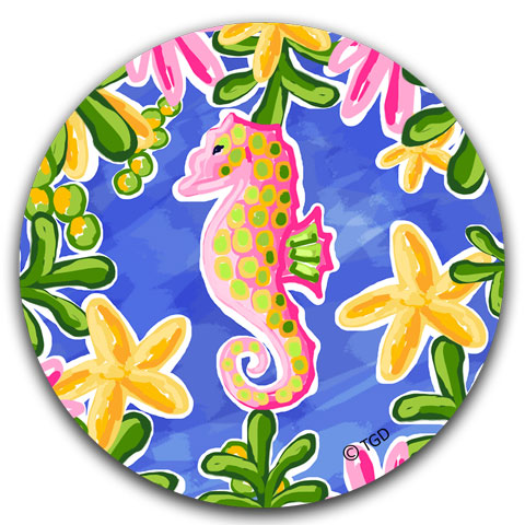 "Seahorse" Car Coaster by Tracey Gurley
