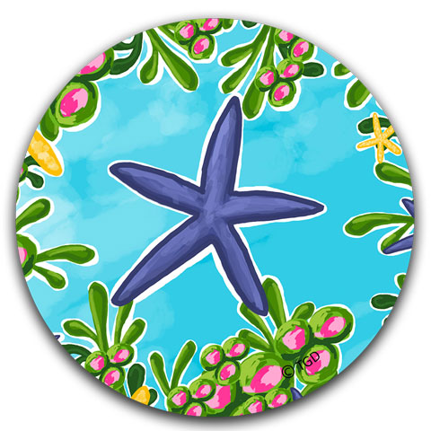 "Starfish" Car Coaster by Tracey Gurley - CJ Bella Co.