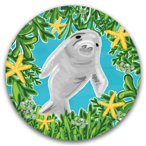 "Manatee" Car Coaster by Tracey Gurley