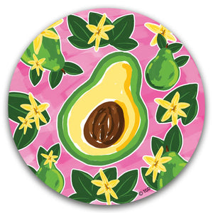 "Avocado" Car Coaster by Tracey Gurley - CJ Bella Co.