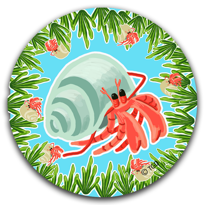 "Hermit Crab" Car Coaster by Tracey Gurley
