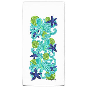TG3-109 Octopus Flour Sack Towel by Tracey Gurley and CJ Bella Co