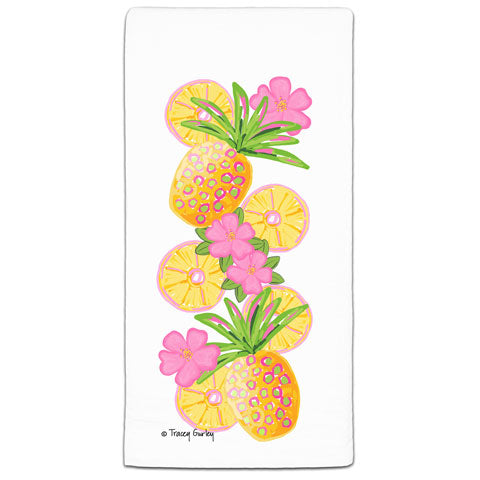 "Pineapple" Flour Sack Towel by Tracey Gurley