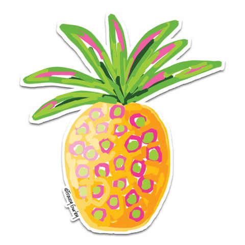 "Pineapple" Vinyl Decal by Tracey Gurley