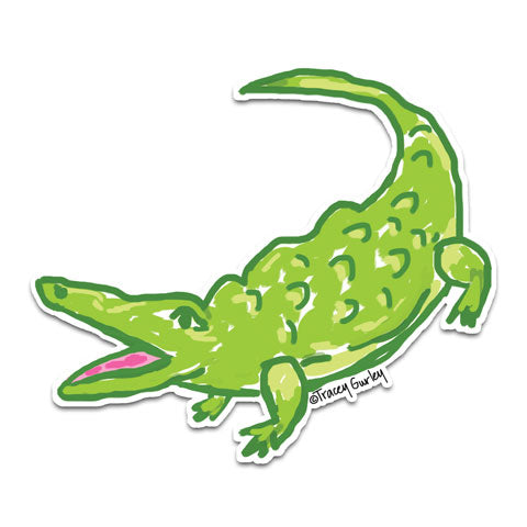 "Preppy Alligator" Vinyl Decal by Tracey Gurley