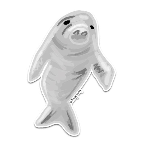 "Manatee" Vinyl Decal by Tracey Gurley
