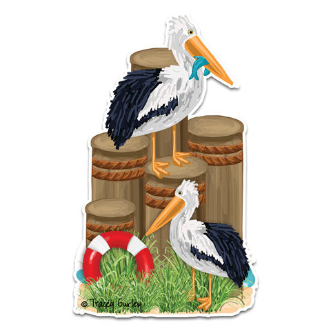 "Pelicans" Vinyl Decal by Tracey Gurley