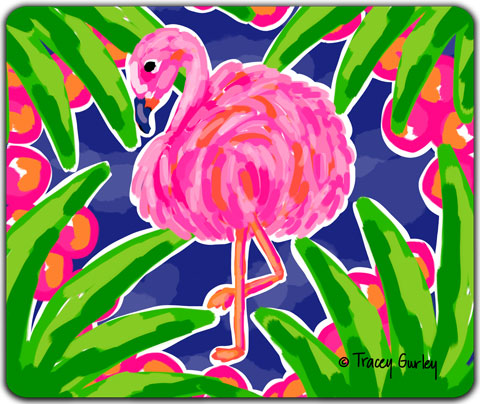 "Flamingo" Mouse Pad by Tracey Gurley