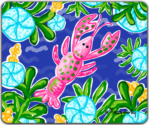 "Pink Lobster" Mouse Pad by Tracey Gurley