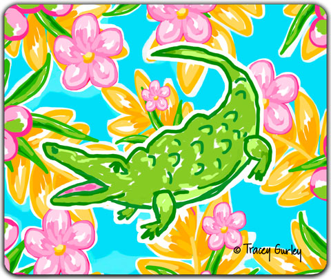 "Alligator" Mouse Pad by Tracey Gurley