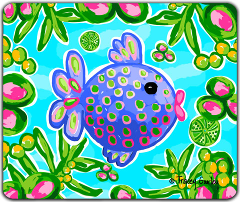 "Tropical Fish" Mouse Pad by Tracey Gurley