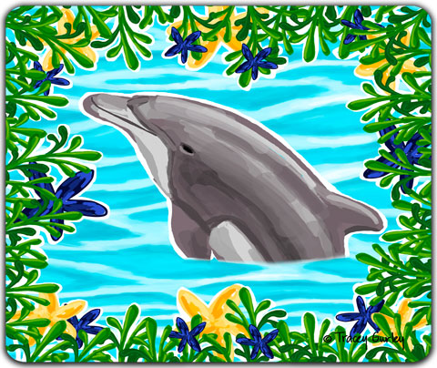 "Dolphin" Mouse Pad by Tracey Gurley